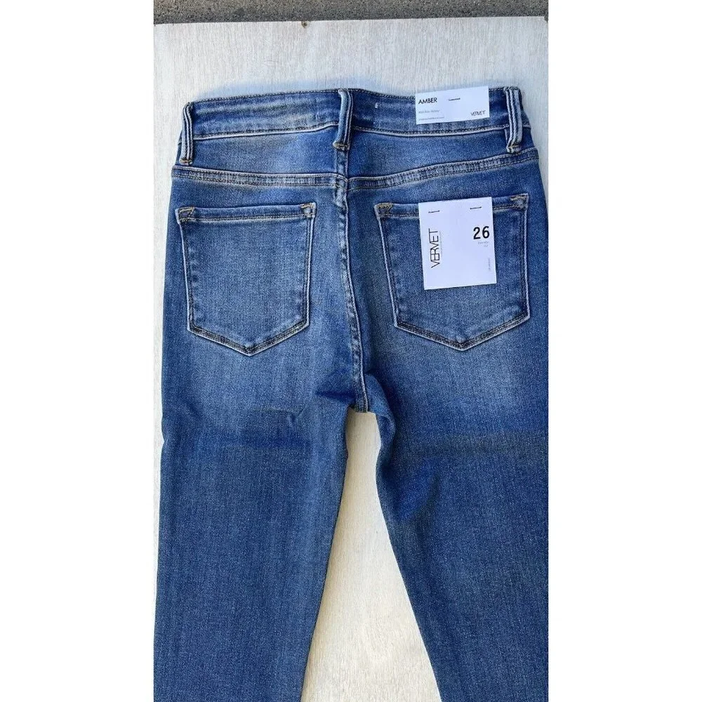 Vervet By Flying Monkey Amber Mid-Rise Skinny Jeans for Women - Size 26 - Picture 6 of 16